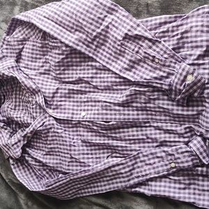 Boys purple button down shirt